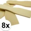 Merkloos Gourmet / Gourmetten Mini Spatels Van Hout 8 Stuks