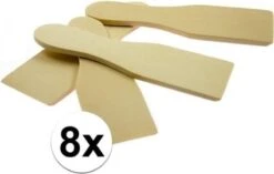 Merkloos Gourmet / Gourmetten Mini Spatels Van Hout 8 Stuks