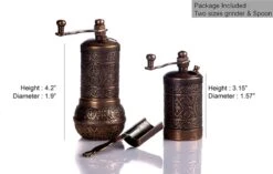 Zout En Pepermolen Set - Kruidenmolen - Pepermolen Molen - Pepermolen - Kruidenmolen - Zoutmolen - Koffiebonenmolen - Kruidenmolen Handleiding - (Antiek Koper) -Kookgerei Koning Verkoop 1200x765 4