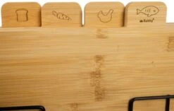 Elefes Bamboe Snijplankenset Met Houder - Set Van 4 Snijplanken - Snijplank - Bamboe -Kookgerei Koning Verkoop 1200x765 7