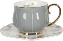Clayre & Eef Kop En Schotel Set Van 6 250 Ml Meerkleurig Porselein Rond Bloemen Servies Cadeau Voor Haar Cappuccino -Kookgerei Koning Verkoop 1200x772 2