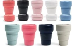 Koffiebeker - Reisbeker - Siliconen Beker - Opvouwbaar - Zwart - Drinkbeker - To Go -Kookgerei Koning Verkoop 1200x777