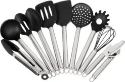 Maison Kitchenware - Keukenset 10 Stuks RVS/Siliconen Inclusief Houder - BPA Vrij -Kookgerei Koning Verkoop 1200x781 2