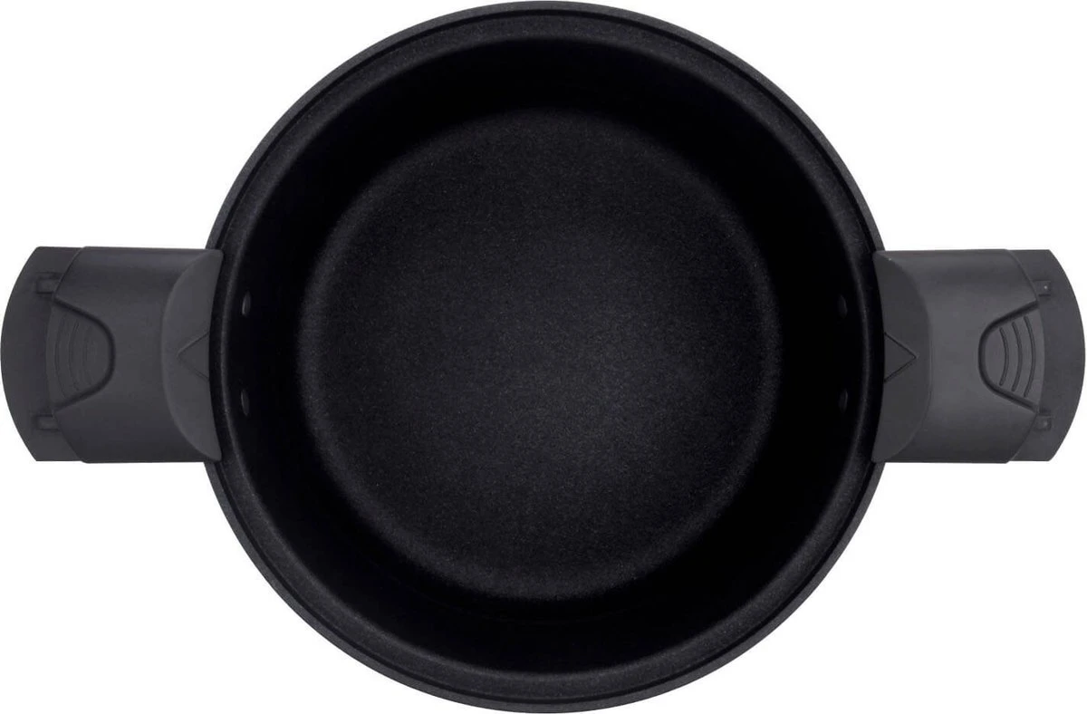 Rosmarino - Snelkookpan Met Glazen Deksel - Zwart - Ø24cm - 5 Liter - 100% PFAS & PFOA Vrij - Aluminium - Pressure Cooker - Non-stick Minerale Coating - Ergonomische Handgrepen - Geschikt Voor Alle Warmtebronnen 2 Rosmarino - Snelkookpan Met Glazen Deksel - Zwart - Ø24cm - 5 Liter - 100% PFAS & PFOA Vrij - Aluminium - Pressure Cooker - Non-stick Minerale Coating - Ergonomische Handgrepen - Geschikt Voor Alle Warmtebronnen - Afbeelding 2