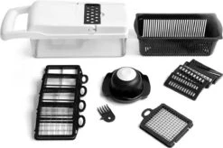 Mmoods Luxe Mandoline - Groentesnijder Voor Keuken - Keukensnijder Voor Groenten En Fruit - Groentesnijder - 19 Instelbare Raspen - Uiensnijder - Spiraalsnijder - Frietsnijder -Kookgerei Koning Verkoop 1200x798 19