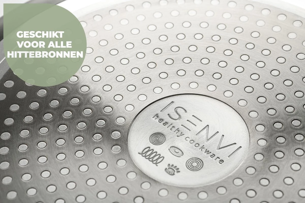 ISENVI Avon Combideal - Keramische Koekenpannen - Ergo Grepen 6 ISENVI Avon Combideal - Keramische Koekenpannen - Ergo Grepen - Afbeelding 6