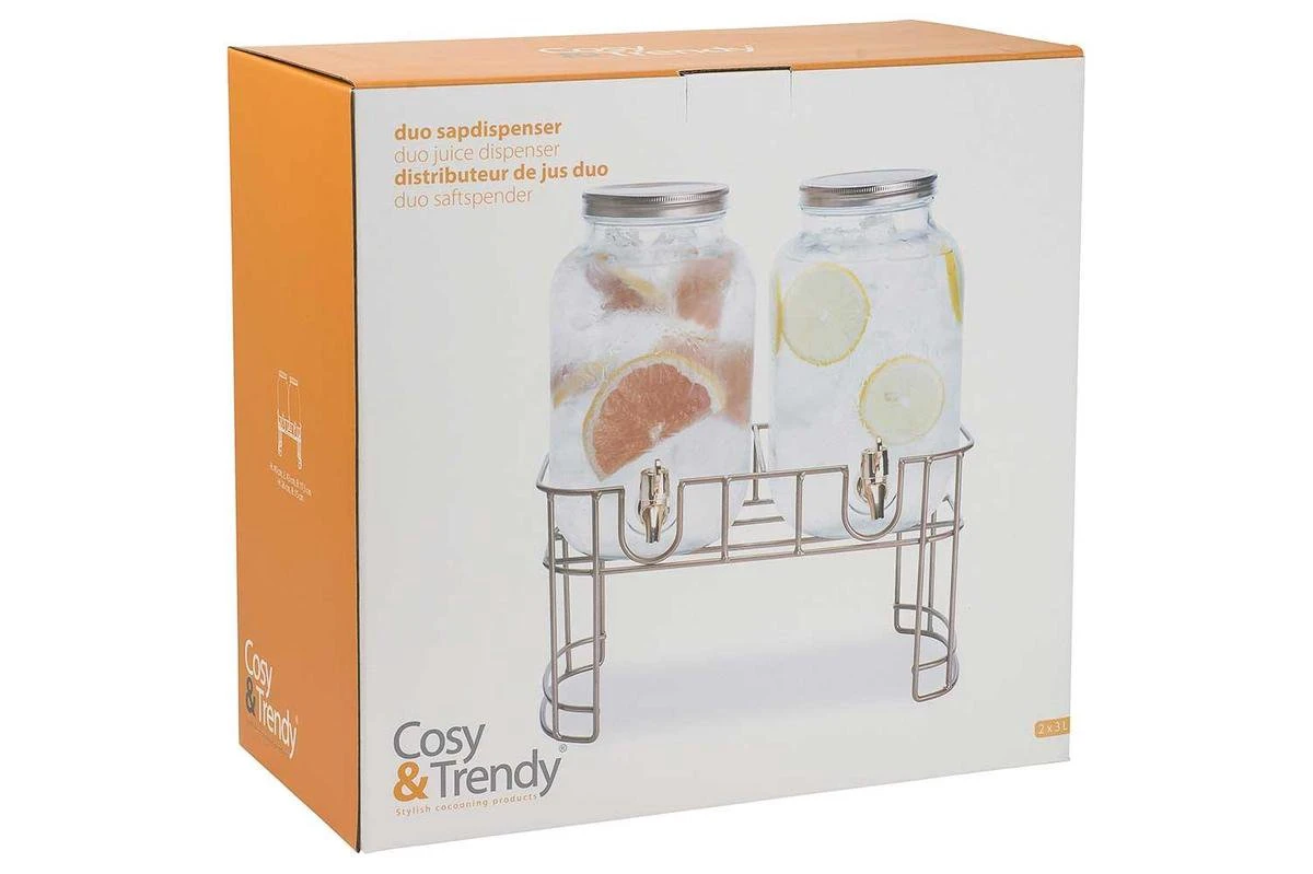 Cosy&Trendy Sapdispenser Set Op Standaard - 2x 3,5 Liter 2 Cosy&Trendy Sapdispenser Set Op Standaard - 2x 3,5 Liter - Afbeelding 2