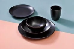 Mammoet Serviesset Moon Stoneware 6-persoons 24-delig Zwart -Kookgerei Koning Verkoop 1200x800 100