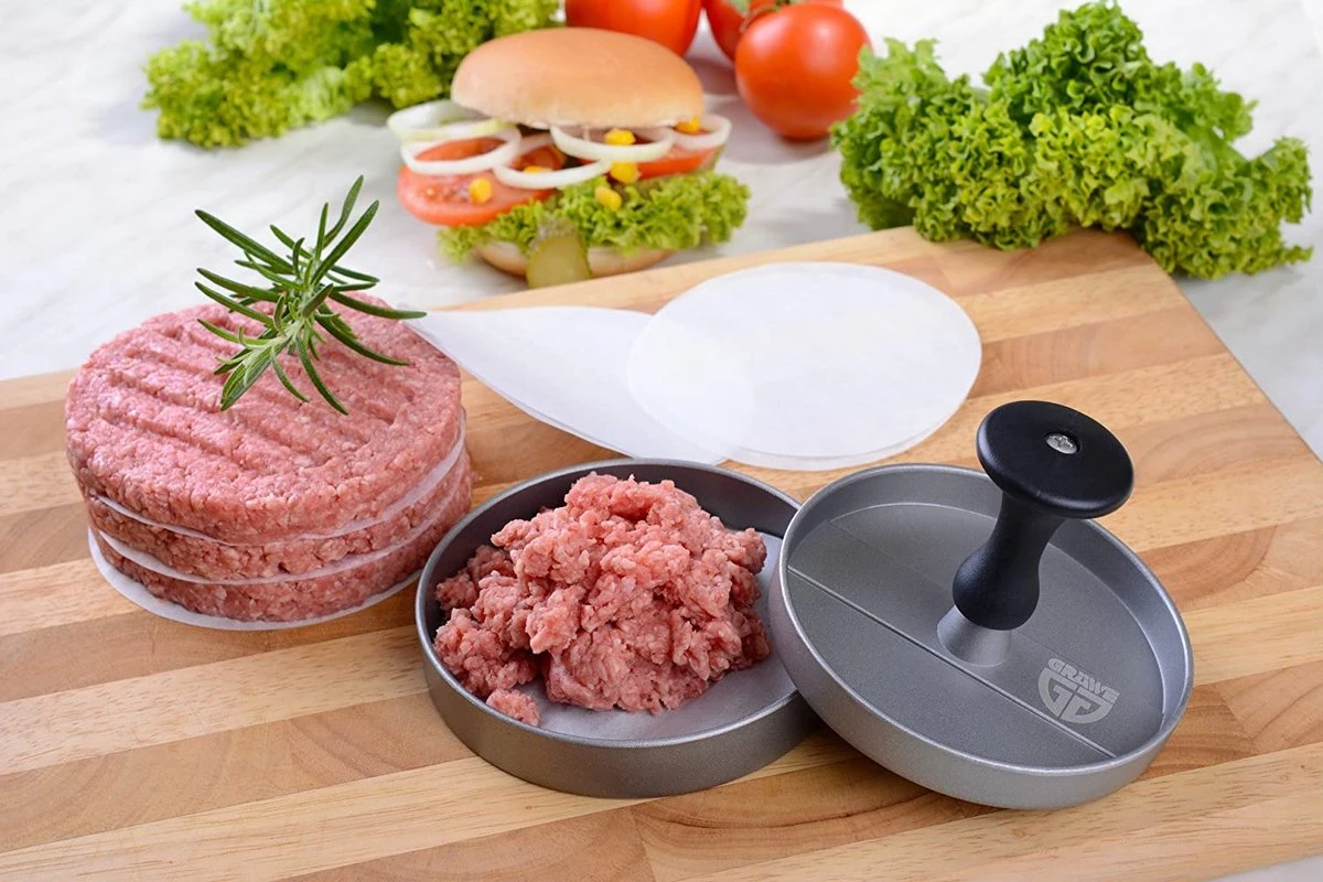 ProudProducts Hamburgerpers Met 100 Wax Papiertjes – Hamburgermaker – Hamburger Pers - BBQ Accesoires - RVS 9 ProudProducts Hamburgerpers Met 100 Wax Papiertjes – Hamburgermaker – Hamburger Pers - BBQ Accesoires - RVS - Afbeelding 9