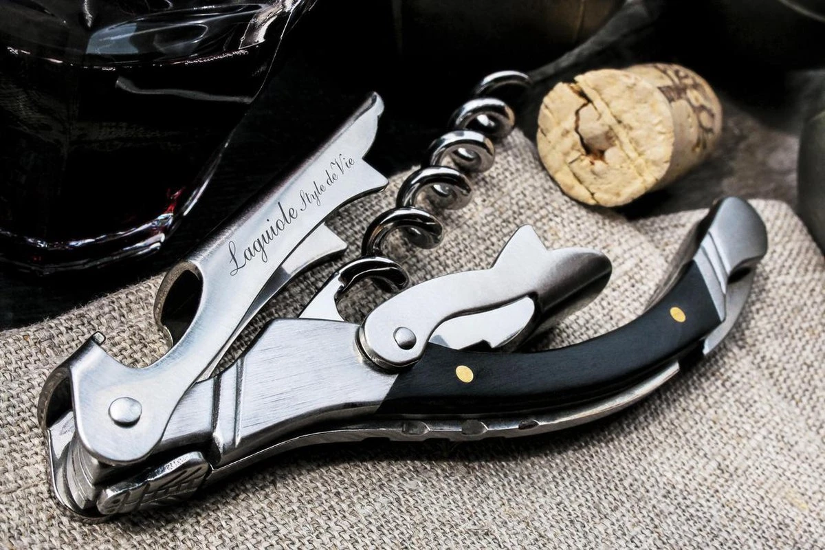 Laguiole Style De Vie Kurkentrekker - In Giftbox - Zwart Ebbenhout 7 Laguiole Style De Vie Kurkentrekker - In Giftbox - Zwart Ebbenhout - Afbeelding 7