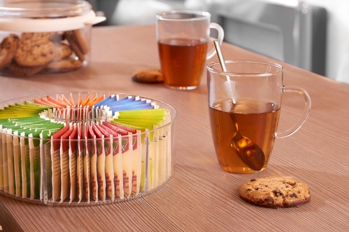 Mepal - Theedoos Rond - Transparant - 6 Vakken - Opbergdoos - Theekist 3 Mepal - Theedoos Rond - Transparant - 6 Vakken - Opbergdoos - Theekist - Afbeelding 3