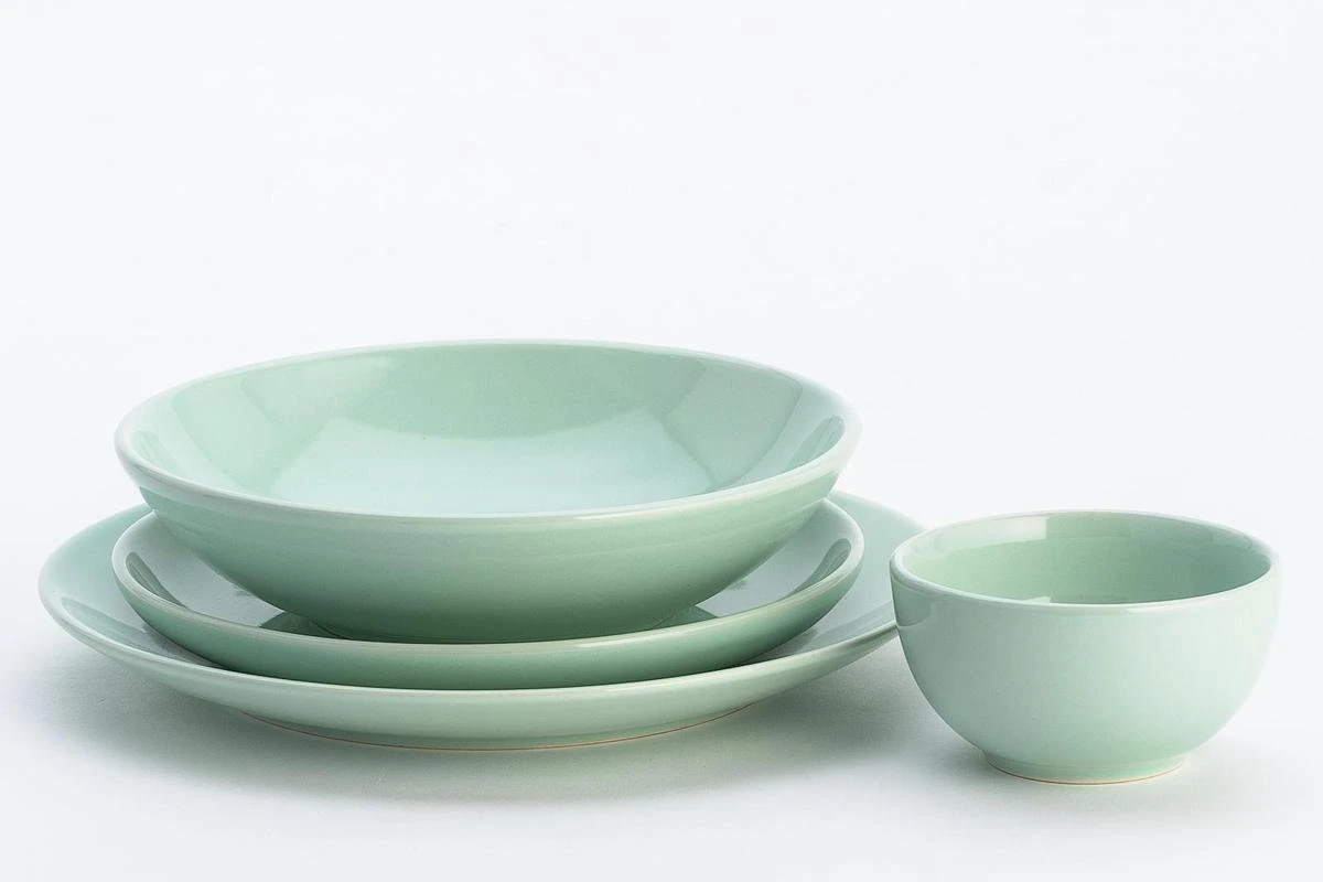 Lite-Body Serviesset Hermes - 6 Personen - 24 Delig - Mint Groen 2 Lite-Body Serviesset Hermes - 6 Personen - 24 Delig - Mint Groen - Afbeelding 2