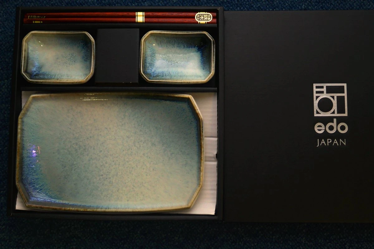 Edo Japan | AURORA | Japanse Sushi Servies Set | 6-Delig | 2 Persoons | In Geschenkdoos 2 Edo Japan | AURORA | Japanse Sushi Servies Set | 6-Delig | 2 Persoons | In Geschenkdoos - Afbeelding 2