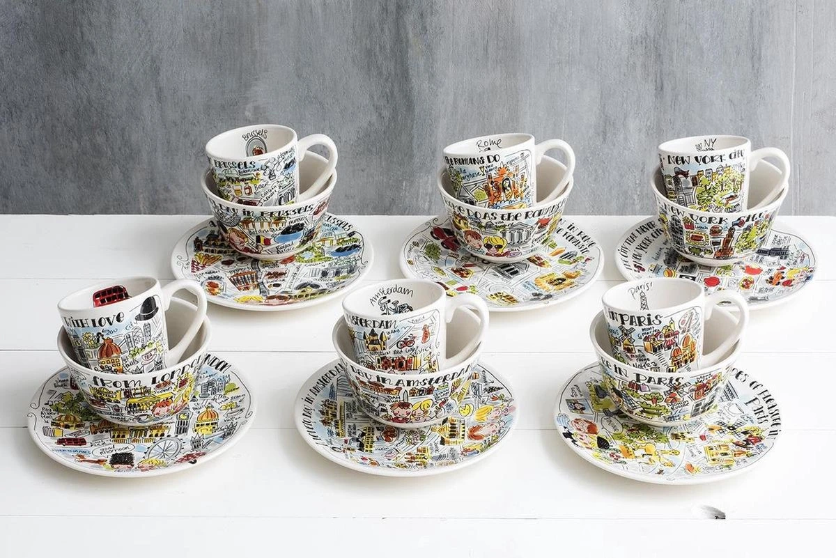 Blond Amsterdam City New York Kom - Ø 14 Cm 4 Blond Amsterdam City New York Kom - Ø 14 Cm - Afbeelding 4