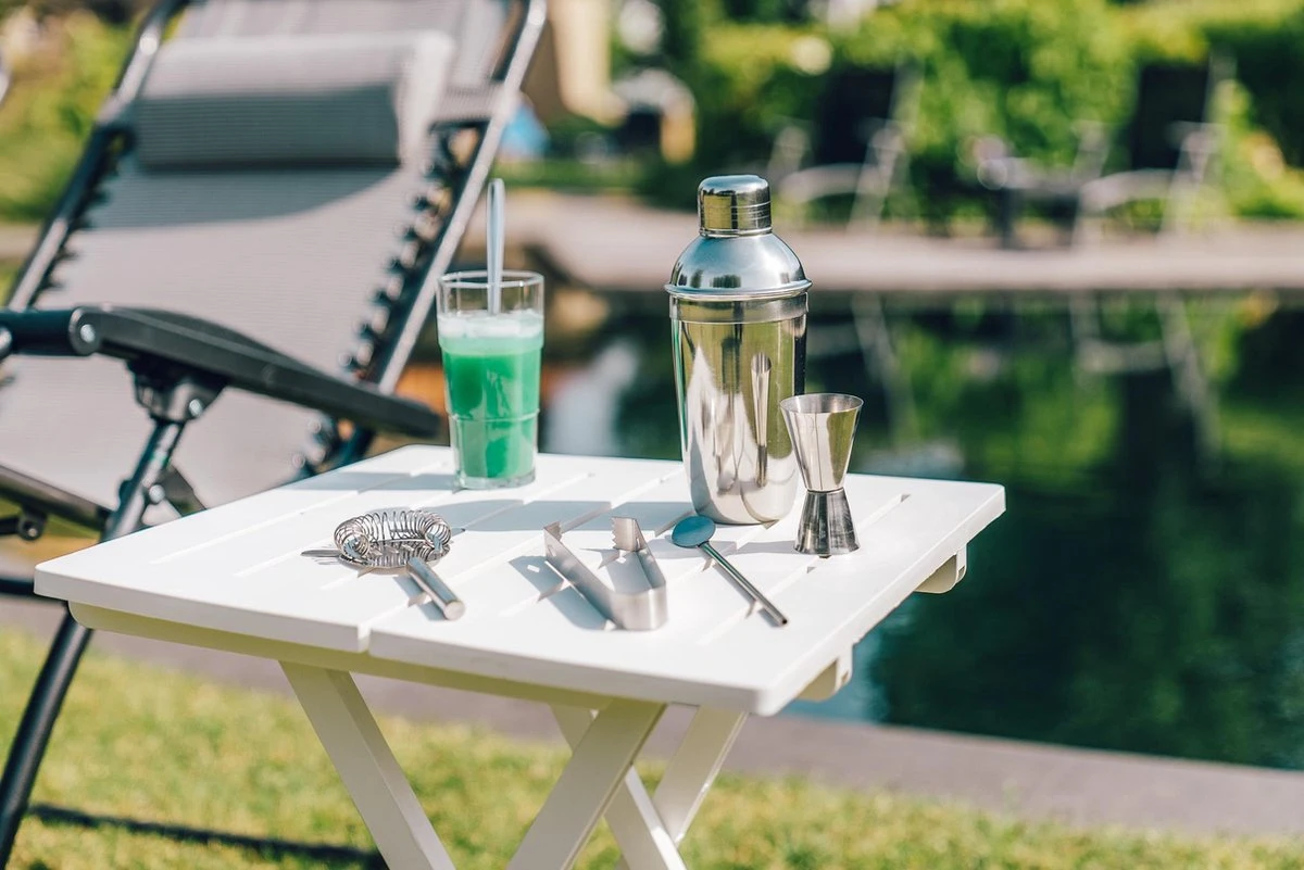 MaxxHome Cocktailset - Cocktailshaker - Cocktail Set - Maatbeker - Ijstang - Klopper - Lepel - RVS - 5 Delig 8 MaxxHome Cocktailset - Cocktailshaker - Cocktail Set - Maatbeker - Ijstang - Klopper - Lepel - RVS - 5 Delig - Afbeelding 8