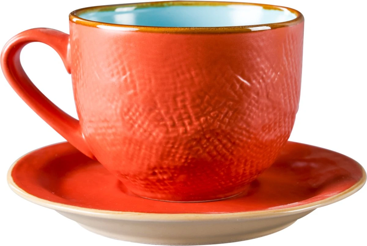 Vivi Oggi - Koffiekopjes Set Van 6 - Ø 9cm - Cappuccino - Kop En Schotel - 150 Ml - Italië 6 Vivi Oggi - Koffiekopjes Set Van 6 - Ø 9cm - Cappuccino - Kop En Schotel - 150 Ml - Italië - Afbeelding 6