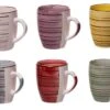 Merkloos Koffiemokken (6 Stuks) - Kleurrijk - Koffiekopjes