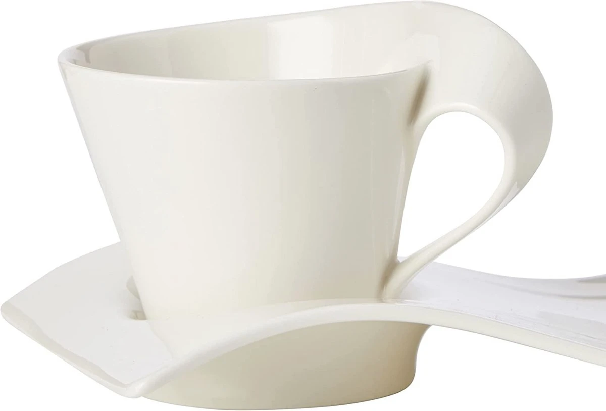 Villeroy & Boch New Wave Cappuccinoset - 8 Delig - Wit 5 Villeroy & Boch New Wave Cappuccinoset - 8 Delig - Wit - Afbeelding 5