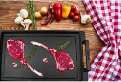 Eurolux Teppanyaki Plaat Met Grepen - 41 X 24 X 2.5 Cm - Zwart - Aluminium - Geschikt Voor Alle Warmtebronnen 18 Eurolux Teppanyaki Plaat Met Grepen - 41 X 24 X 2.5 Cm - Zwart - Aluminium - Geschikt Voor Alle Warmtebronnen -Kookgerei Koning Verkoop 1200x815 14