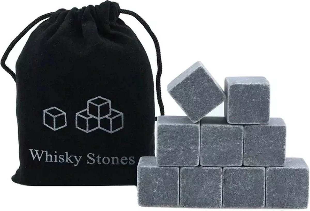 9 Stuks Whisky Stenen Inclusief Opberghoes - Herbruikbare Ijsblokjes - Natuursteen - Koelsteen- Whiskey Stones - Ice Cubes - Cool Stones 2 9 Stuks Whisky Stenen Inclusief Opberghoes - Herbruikbare Ijsblokjes - Natuursteen - Koelsteen- Whiskey Stones - Ice Cubes - Cool Stones - Afbeelding 2