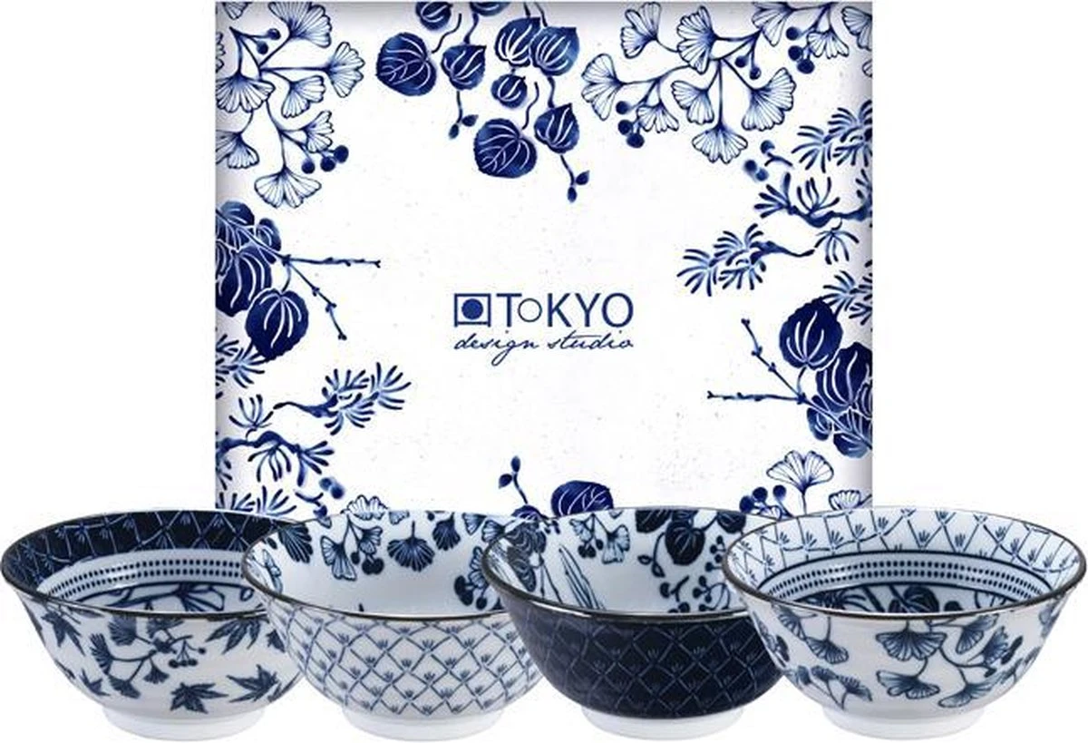 Tokyo Design Studio - Flora Japonica Tayo Bowl Set 4pcs 14.8x7cm 500ml 1 Tokyo Design Studio - Flora Japonica Tayo Bowl Set 4pcs 14.8x7cm 500ml
