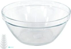 Merkloos Set Van 3x Glazen Saladekommen/keukenschalen Pompei 26 En 20 Cm - Schalen/kommen/mengkommen Van Glas -Kookgerei Koning Verkoop 1200x829 4