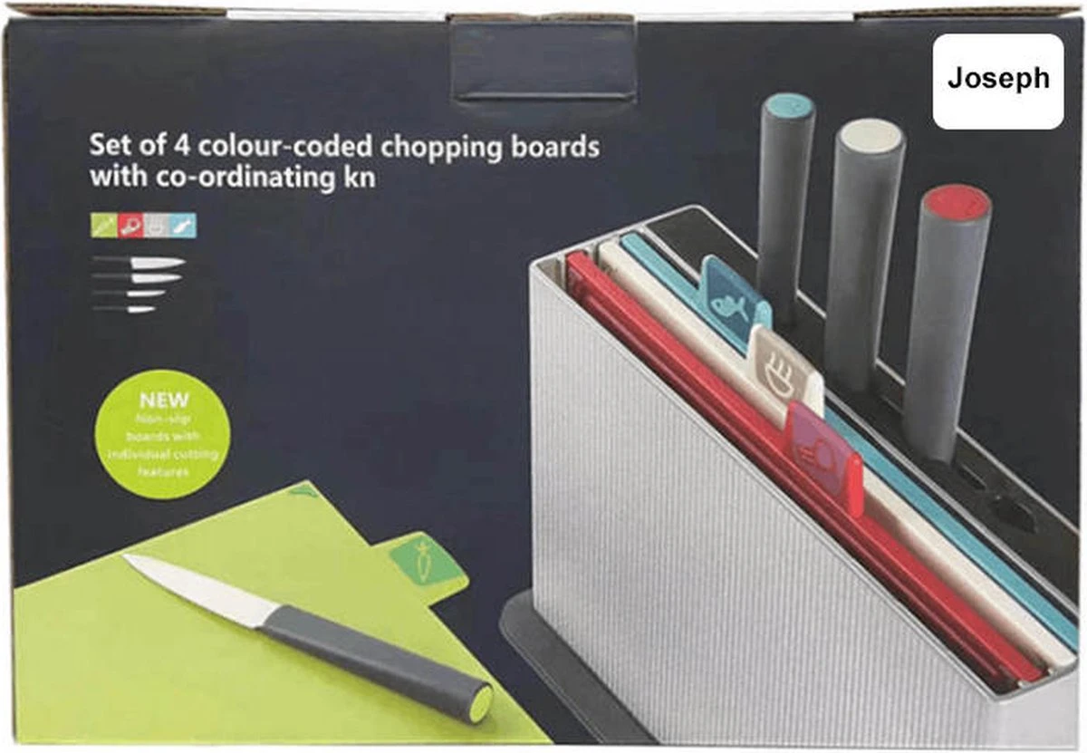 Joseph Joseph Folio Kunststof Snijplanken Set Met 4 Messen En Houder - Kunststof - Vaatwasserbestendig En Opbergkoffer En Gemakkelijk Toegankelijk Vaatwasmachinebestendig Antislip Groot Zilver 3 Joseph Joseph Folio Kunststof Snijplanken Set Met 4 Messen En Houder - Kunststof - Vaatwasserbestendig En Opbergkoffer En Gemakkelijk Toegankelijk Vaatwasmachinebestendig Antislip Groot Zilver - Afbeelding 3
