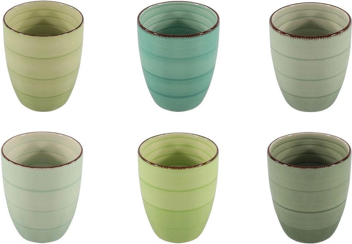 Studio Tavola Koffiemokken Zonder Oor Summer Green 34 Cl - 6 Stuks 1 Studio Tavola Koffiemokken Zonder Oor Summer Green 34 Cl - 6 Stuks