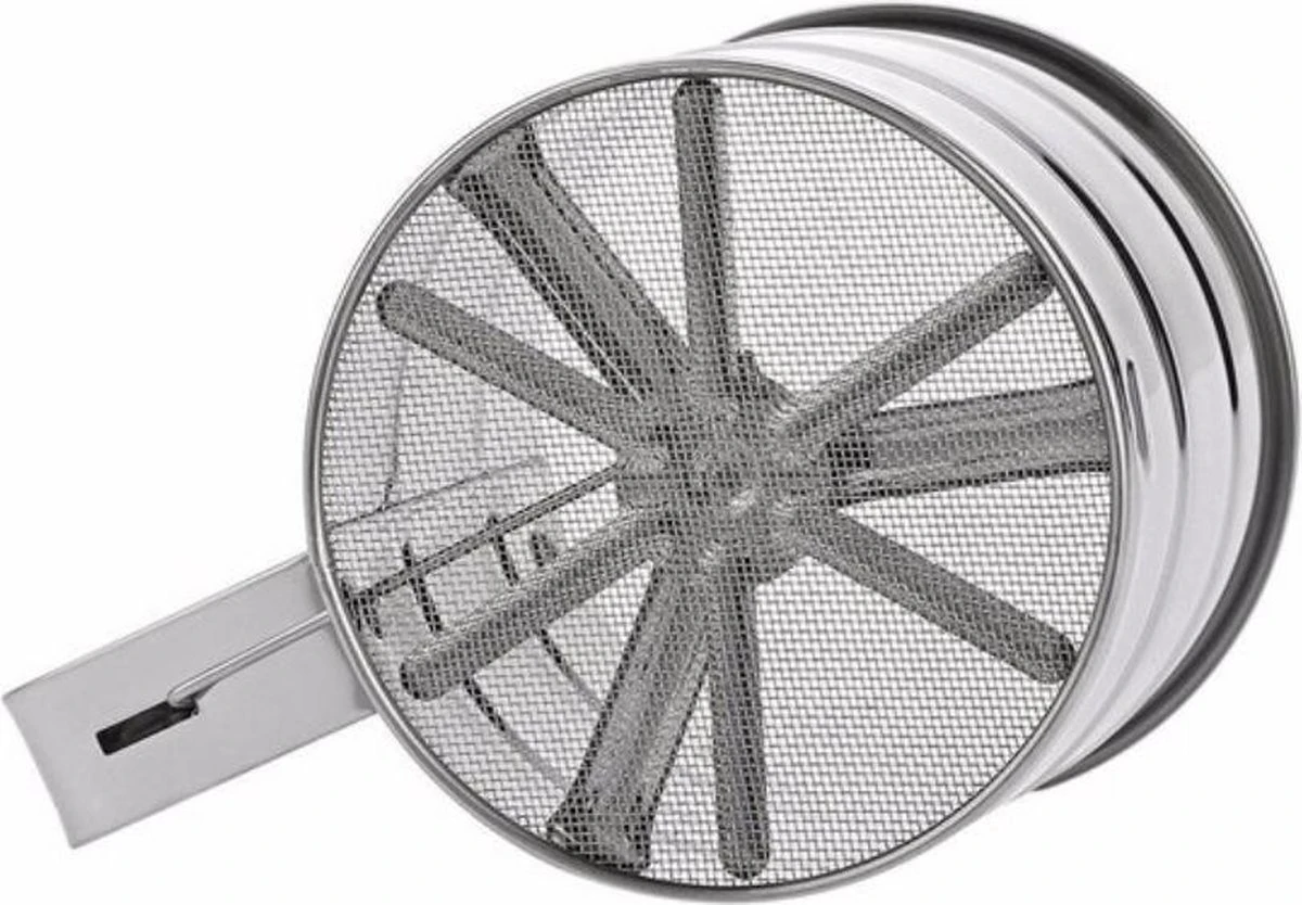 Professionele RVS Meelzeef - Bloemzeef - Poedersuikerzeef - Suikerzeef - Bakgerei - Stooier - Keuken Tafel -Roestvrij Staal - Draai Meel Zeef - Bloem Zeef - Poedersuiker Zeef - 9 Professionele RVS Meelzeef - Bloemzeef - Poedersuikerzeef - Suikerzeef - Bakgerei - Stooier - Keuken Tafel -Roestvrij Staal - Draai Meel Zeef - Bloem Zeef - Poedersuiker Zeef - - Afbeelding 9