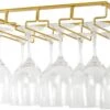 Merkloos Ophangrek Wijnglazen - Goud - 12 Glazen - 4 Rijen - Wijnglazenhouder