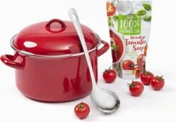 Stamppot / Soeppan, ø24cm, Rood Emaille, Voccelli -Kookgerei Koning Verkoop 1200x836 10