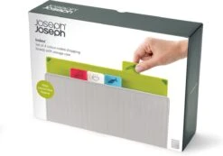Joseph Joseph Index Large Snijplankenset - Incl. Houder - 34 X 24 Cm - 4 Stuks - Zilverkleurig 16 Joseph Joseph Index Large Snijplankenset - Incl. Houder - 34 X 24 Cm - 4 Stuks - Zilverkleurig -Kookgerei Koning Verkoop 1200x842 1