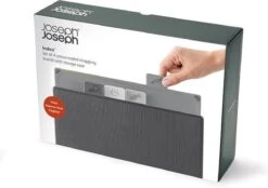 Joseph Joseph Index Snijplanken Set Met Houder - Grijs/Zwart - Set Van 4 Stuks -Kookgerei Koning Verkoop 1200x844 8