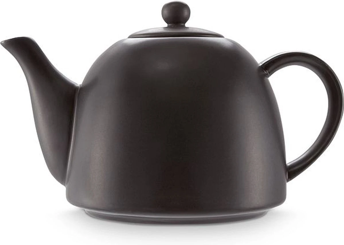 Vtwonen Theepot - Mat Zwart - Porselein - 1.8 Liter 2 Vtwonen Theepot - Mat Zwart - Porselein - 1.8 Liter - Afbeelding 2