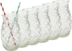 Merkloos Beker - Glas Ananas - 6 Stuks - Zomer - Cocktail -400ml -Kookgerei Koning Verkoop 1200x857 2