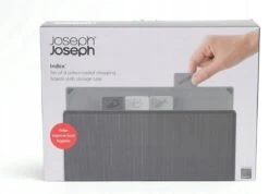 Joseph Joseph Index Snijplanken Set Met Houder - Grijs/Zwart - Set Van 4 Stuks -Kookgerei Koning Verkoop 1200x863 1