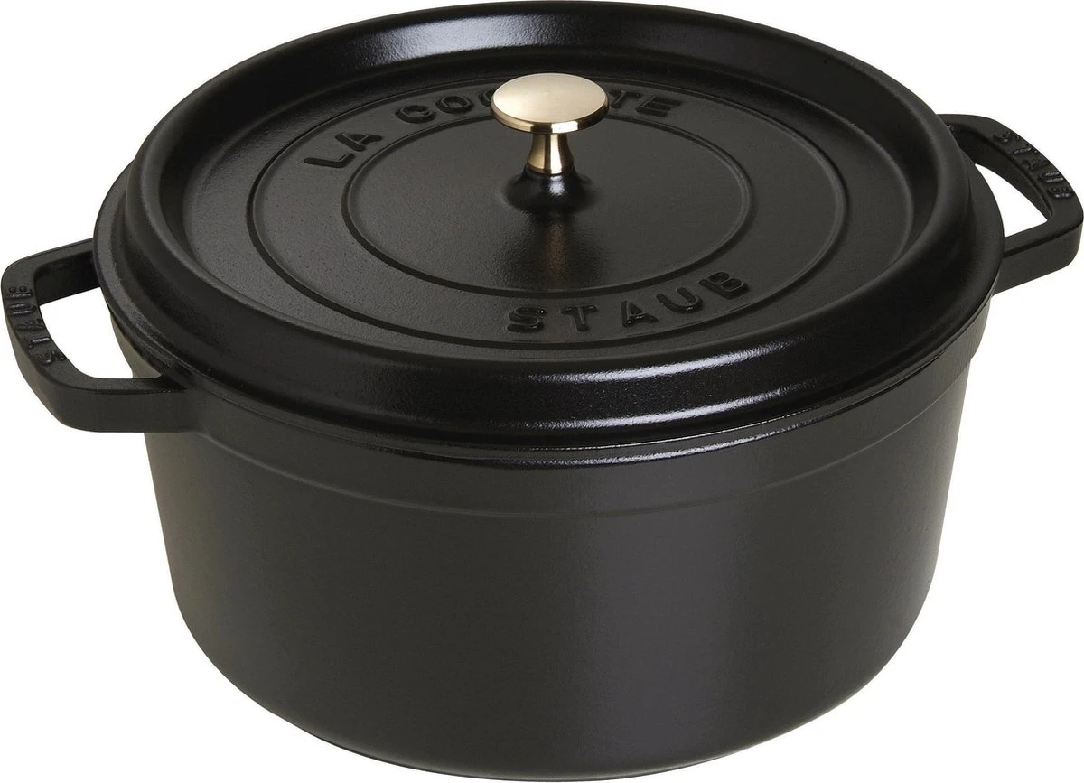 Staub Ronde Braadpan - Ø28 Cm - Zwart 1 Staub Ronde Braadpan - Ø28 Cm - Zwart