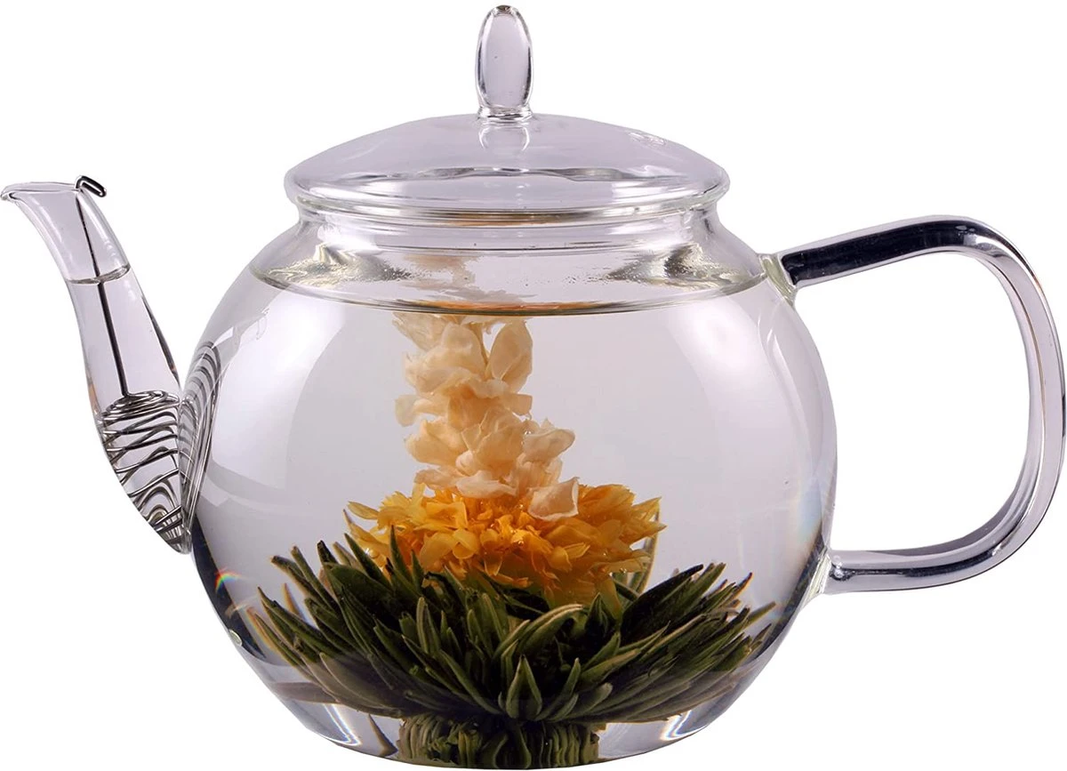 Feelino Special Edition Thee- En Koffiepot 800 Ml Met Zeef In De Uitloop En Glazen Deksel, Ideaal Voor 2 Personen 1 Feelino Special Edition Thee- En Koffiepot 800 Ml Met Zeef In De Uitloop En Glazen Deksel, Ideaal Voor 2 Personen