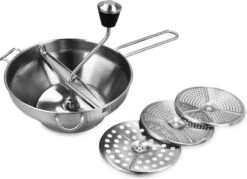 Navaris Roestvrijstalen Passeerzeef Met 3 Zeefinzetten - Roerzeef Voor Soepen, Jam, Smoothies, Babyvoeding En Sauzen - Passe-vite Met 3 Schijven 11 Navaris Roestvrijstalen Passeerzeef Met 3 Zeefinzetten - Roerzeef Voor Soepen, Jam, Smoothies, Babyvoeding En Sauzen - Passe-vite Met 3 Schijven -Kookgerei Koning Verkoop 1200x869 7