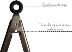 Merkloos RVS - Vleestang - BBQ Tang - Barbecue Accessoires - Keuken Tang - Anti Slip Handvat Met Slot - Salade Tang - -Kookgerei Koning Verkoop 1200x871 11