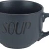 Cosy&Trendy Soepkom 'Soup' Met Een Oor - 51 Cl - Antraciet - Set-6