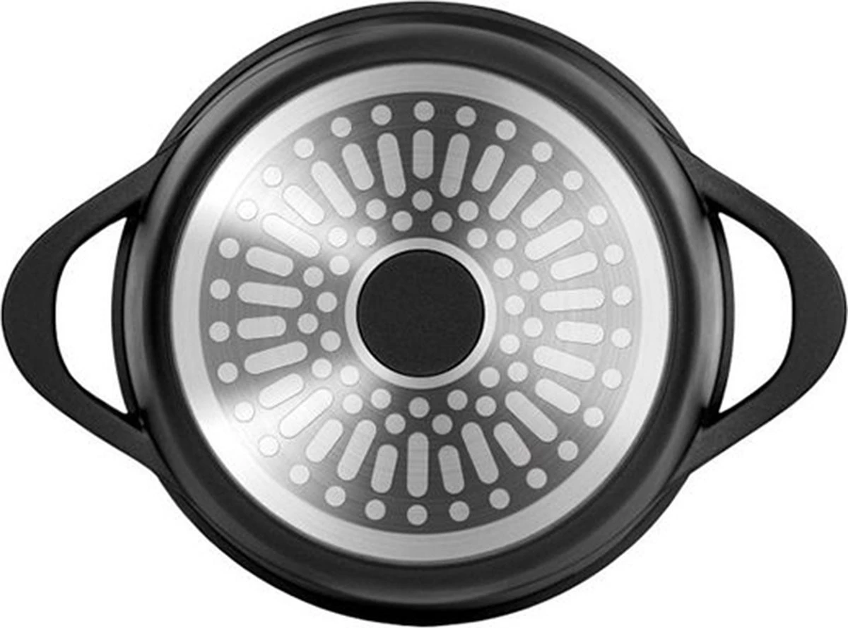 Smile 10 Delige Pannenset - Antiaanbaklaag - Vaatwasser Bestendig - Zwart 13 Smile 10 Delige Pannenset - Antiaanbaklaag - Vaatwasser Bestendig - Zwart - Afbeelding 13