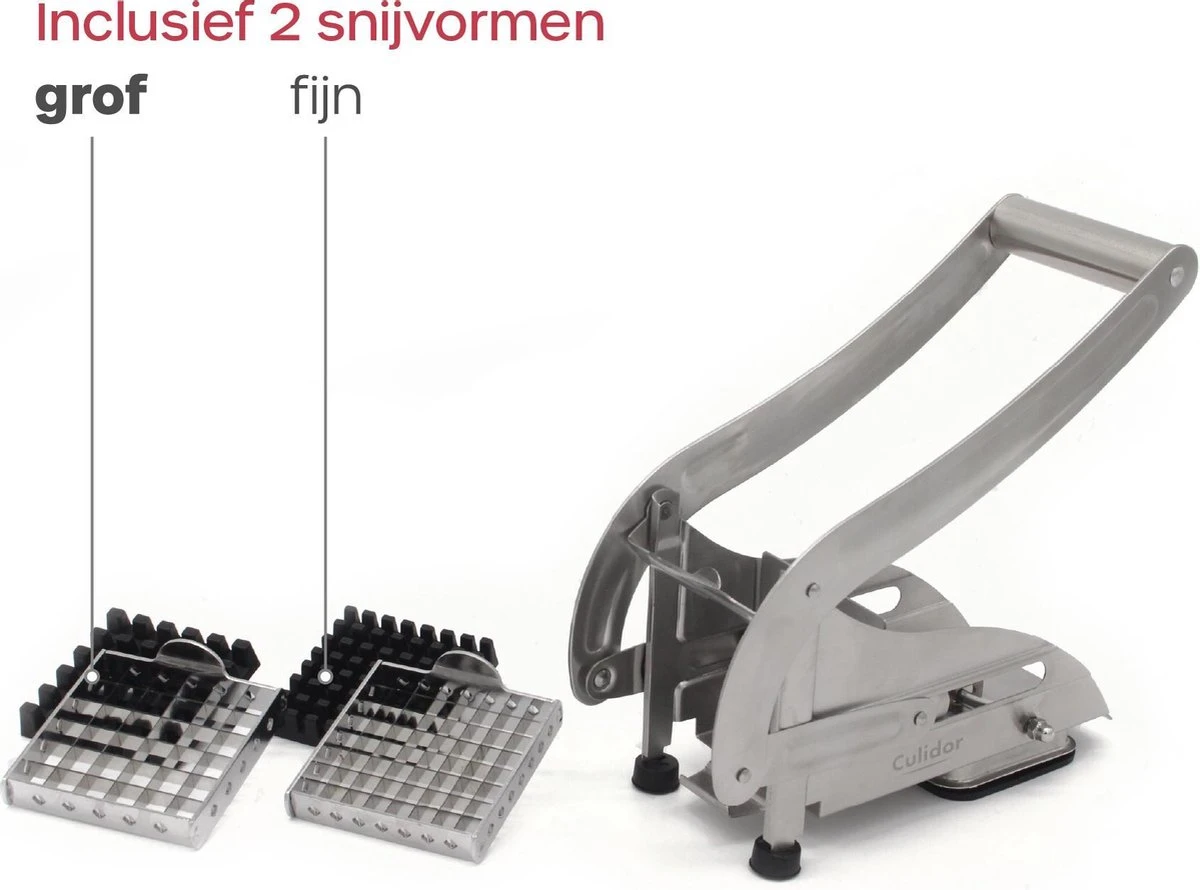 Culidor Frietsnijder - Patatsnijder - Fritessnijder - RVS - 2 Snijvormen 3 Culidor Frietsnijder - Patatsnijder - Fritessnijder - RVS - 2 Snijvormen - Afbeelding 3