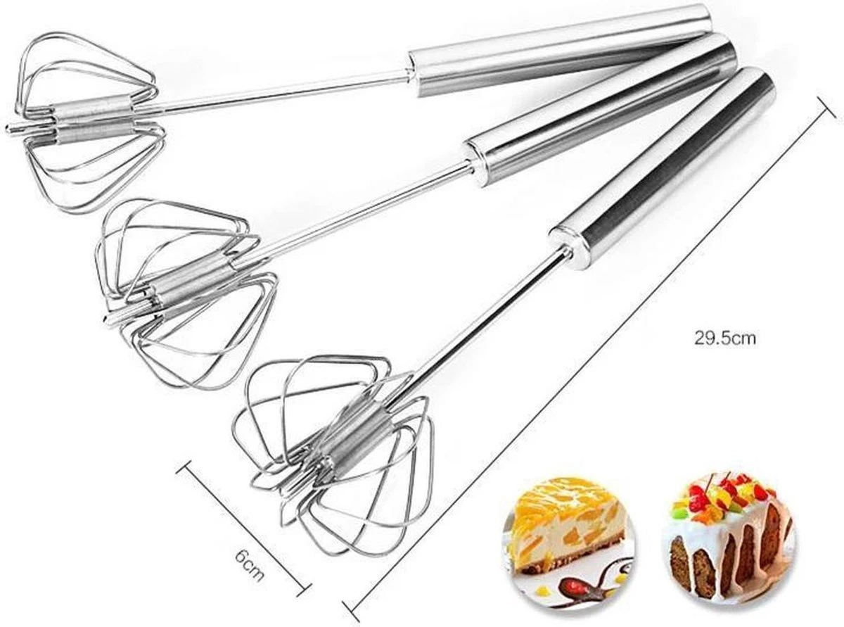 LOUZIR Semi Automatische Garde Van Roestvrij Staal - Beslag Klopper - Staafmixer - Mixer - Zilver 15 LOUZIR Semi Automatische Garde Van Roestvrij Staal - Beslag Klopper - Staafmixer - Mixer - Zilver - Afbeelding 15