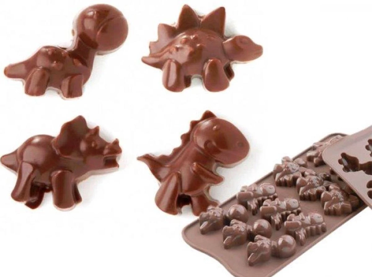 Akyol - Chocoladevorm Mal Dino - Dinosaurus Siliconen Vorm Voor Ijsblokjes Chocolade Fondant - Dinosaurus Vorm 2 Akyol - Chocoladevorm Mal Dino - Dinosaurus Siliconen Vorm Voor Ijsblokjes Chocolade Fondant - Dinosaurus Vorm - Afbeelding 2