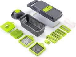 Merkloos Mandoline - Multifunctionele Groentesnijder - Groentesnijder - Keukengerei - Groentesnijder Met Opbergbox - Keukenmandoline - Allessnijder - Snijmachine - Groentehakker - Slicer Dicer - Groen - Groentesnijder Handmatig -Kookgerei Koning Verkoop 1200x897 1