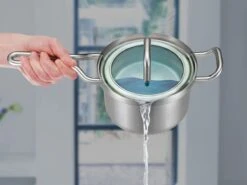 BK Q-linair Master Glas Pannenset - 5-delig - Glazen Deksel - Veilig Afgietsysteem - Inductie -Kookgerei Koning Verkoop 1200x897 8