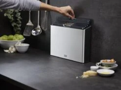 Joseph Joseph JosephJoseph - Folio - Steel - Snijplank - In Houder - Groot - Set Van 5 Stuks - Zilver -Kookgerei Koning Verkoop 1200x899 60