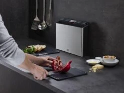 Joseph Joseph JosephJoseph - Folio - Steel - Snijplank - In Houder - Groot - Set Van 5 Stuks - Zilver -Kookgerei Koning Verkoop 1200x899 61