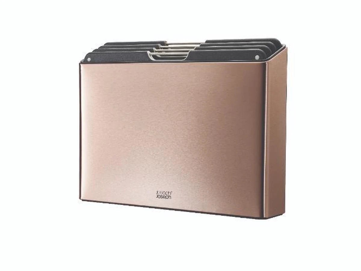 Joseph Joseph JosephJoseph - Folio - Steel - Snijplank - In Houder - Groot - Set Van 5 Stuks - Rose Goud 11 Joseph Joseph JosephJoseph - Folio - Steel - Snijplank - In Houder - Groot - Set Van 5 Stuks - Rose Goud - Afbeelding 11